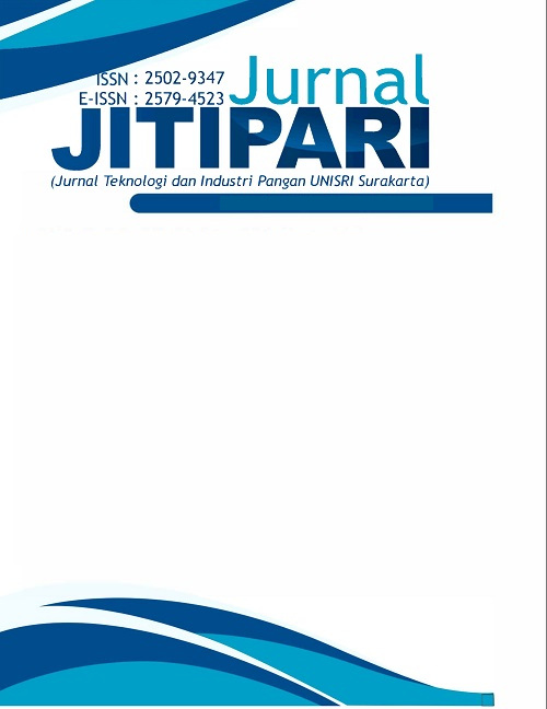 JITIPARI (Jurnal Ilmiah Teknologi dan Industri Pangan UNISRI)