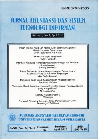 Jurnal Akutansi dan Sistem Teknologi Informasi