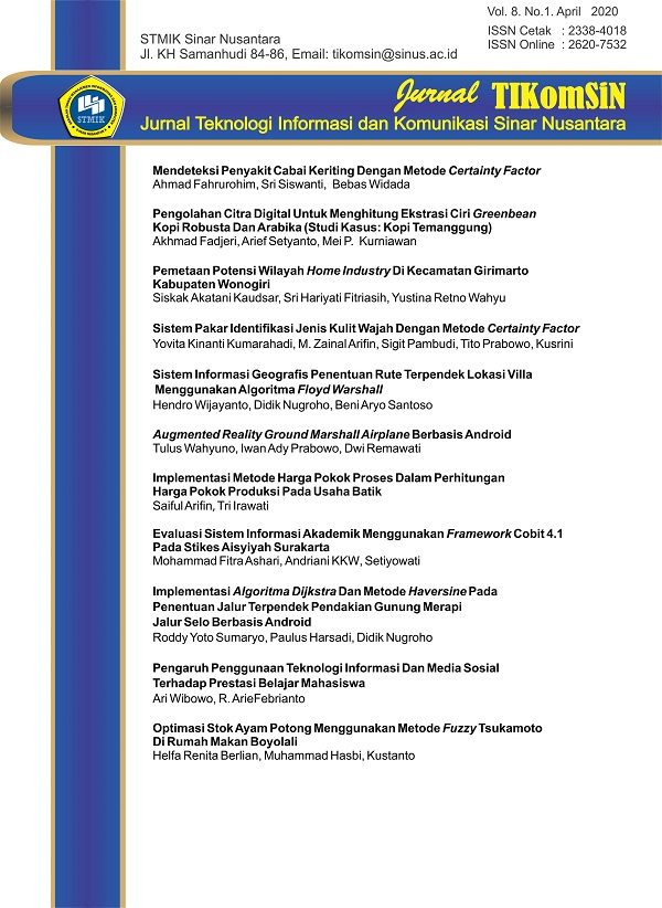 Jurnal Teknologi Informasi dan Komunikasi (TIKomSiN)
