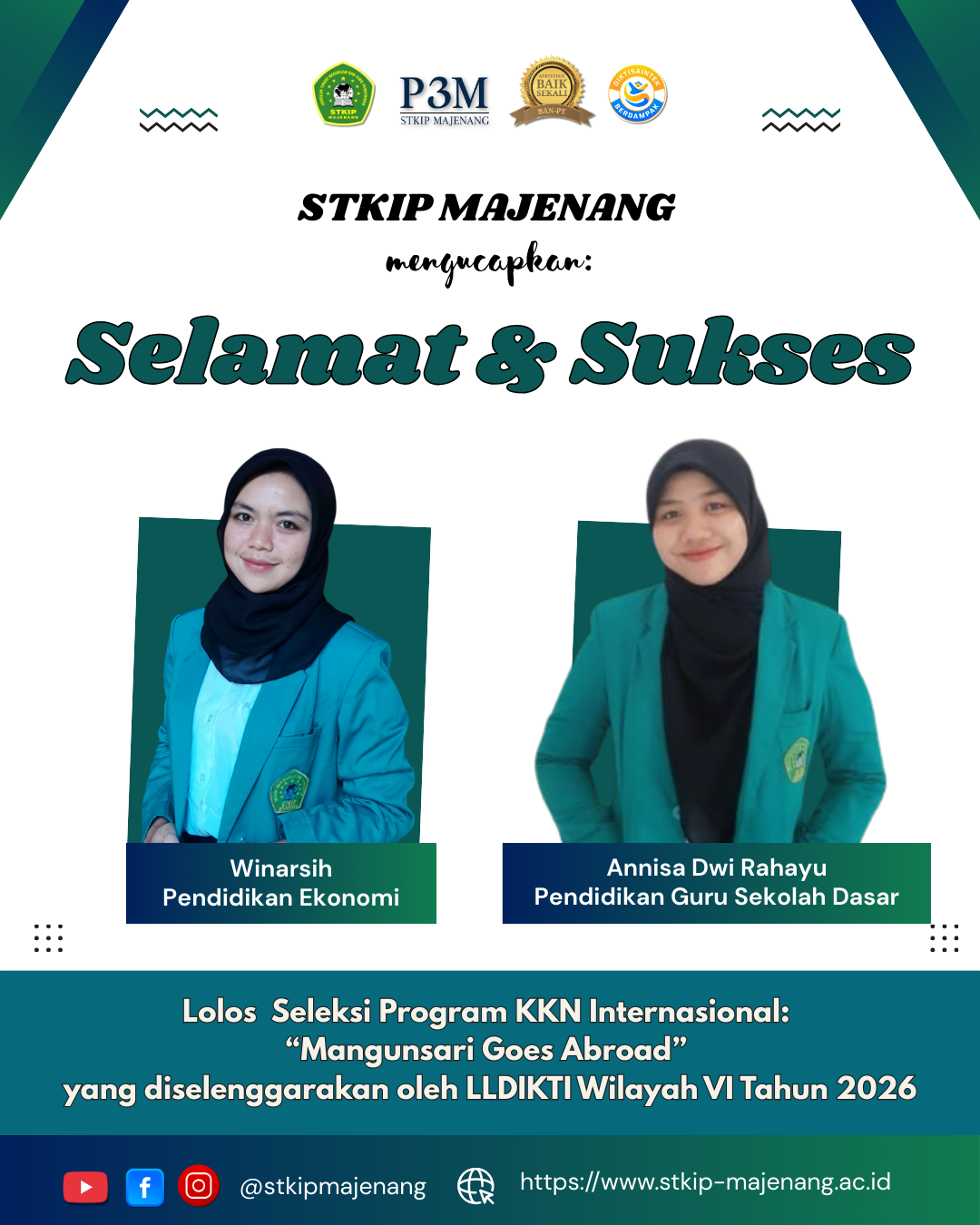 Menuju Global Value: 2 Mahasiswi STKIP Majenang lolos seleksi KKN Internasional: "Mangunsari Goes Abroad 2026"