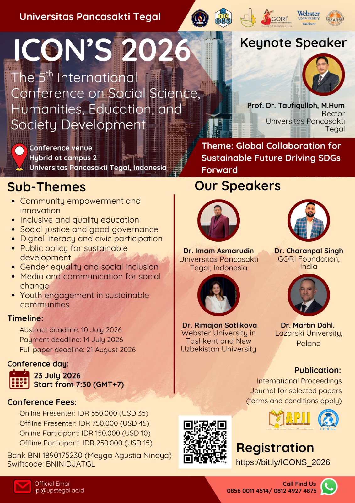 Call for Papers & Participation – ICON’S 2026