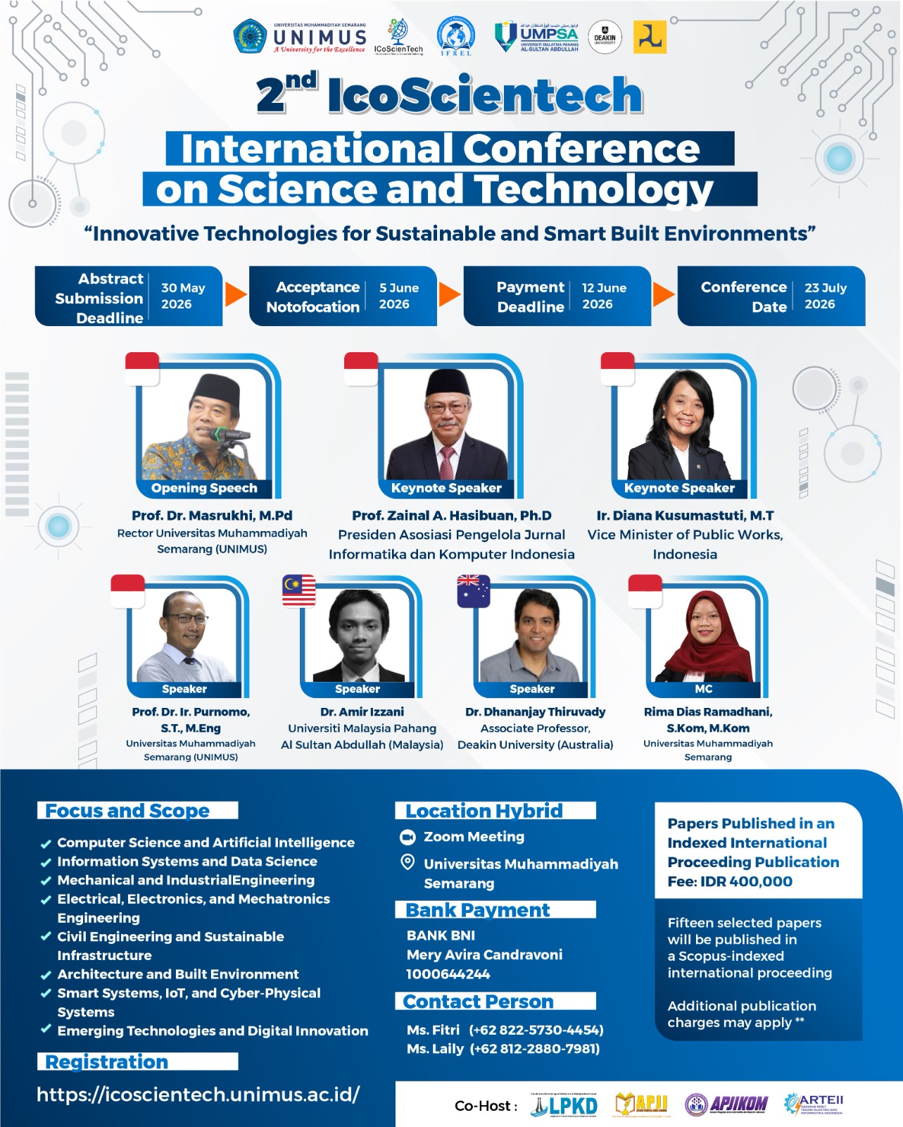 2nd ICoScientech 2026 – International Conference on Science and Technology