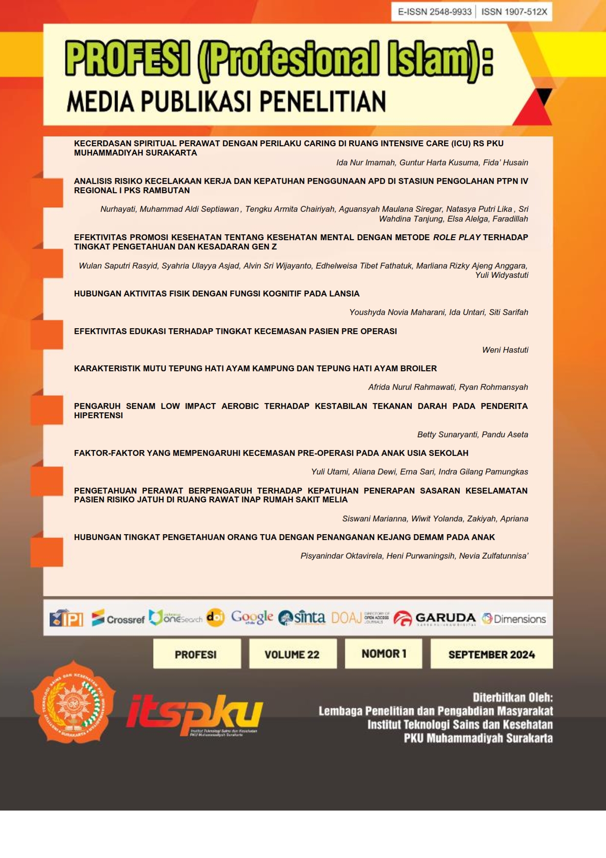 Profesi (Profesional Islam): Media Publikasi Penelitian